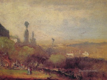 tonalism tonalist Painting - Monte Lucia Perugia landscape Tonalist George Inness